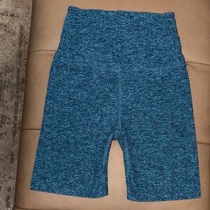 Beyond Yoga heather blue biker shorts